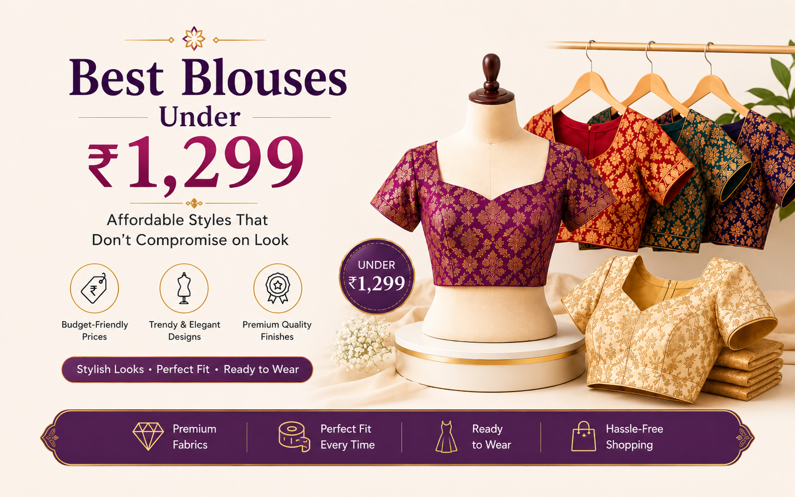Best Blouses Under ₹1,299: Affordable Styles That Don't Compromise on Look