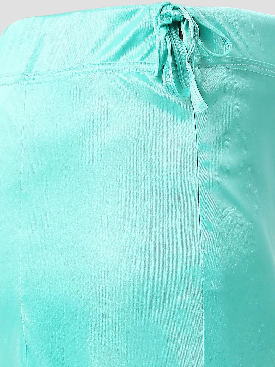 Tiffany Blue Satin Zip and Drawstring Petticoat
