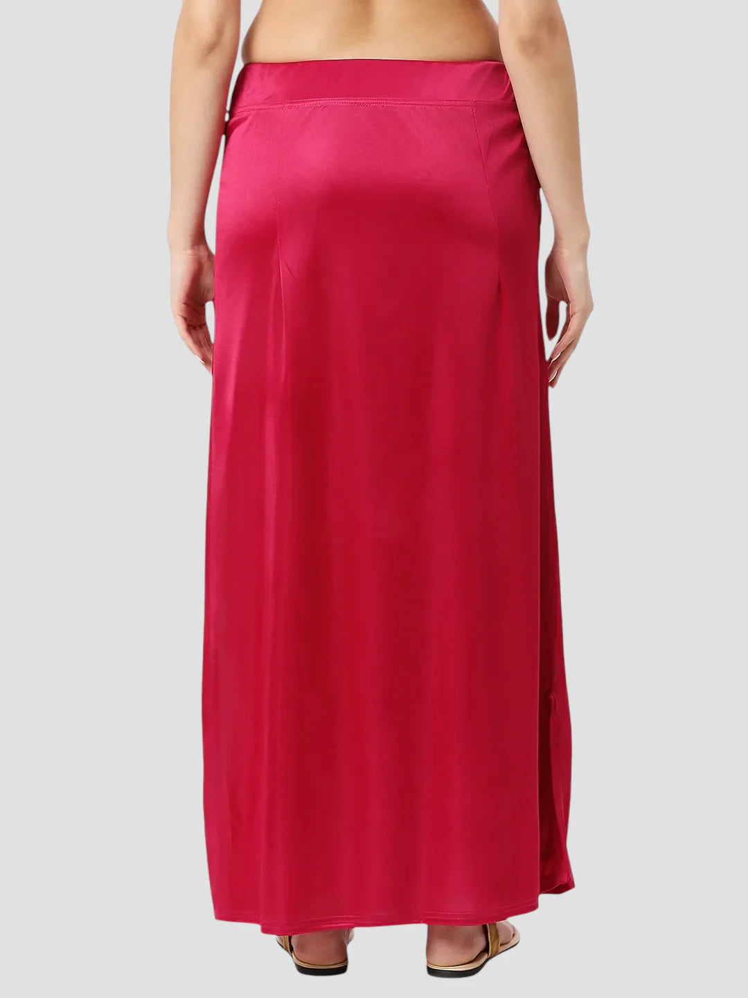 Rani Pink Satin Zip and Drawstring Petticoat