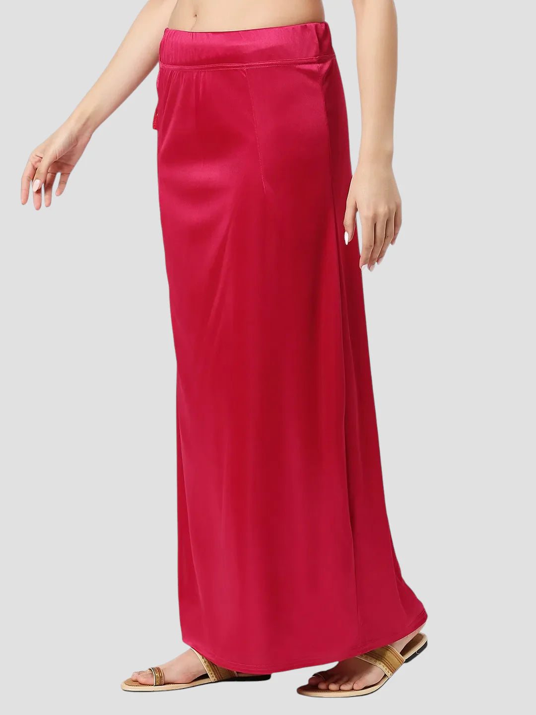 Rani Pink Satin Zip and Drawstring Petticoat