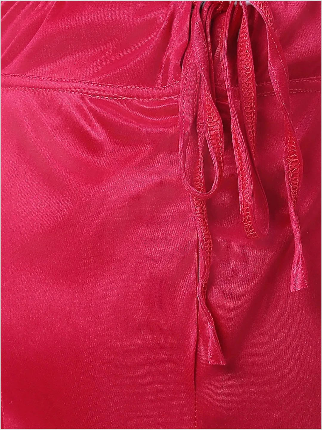 Rani Pink Satin Zip and Drawstring Petticoat