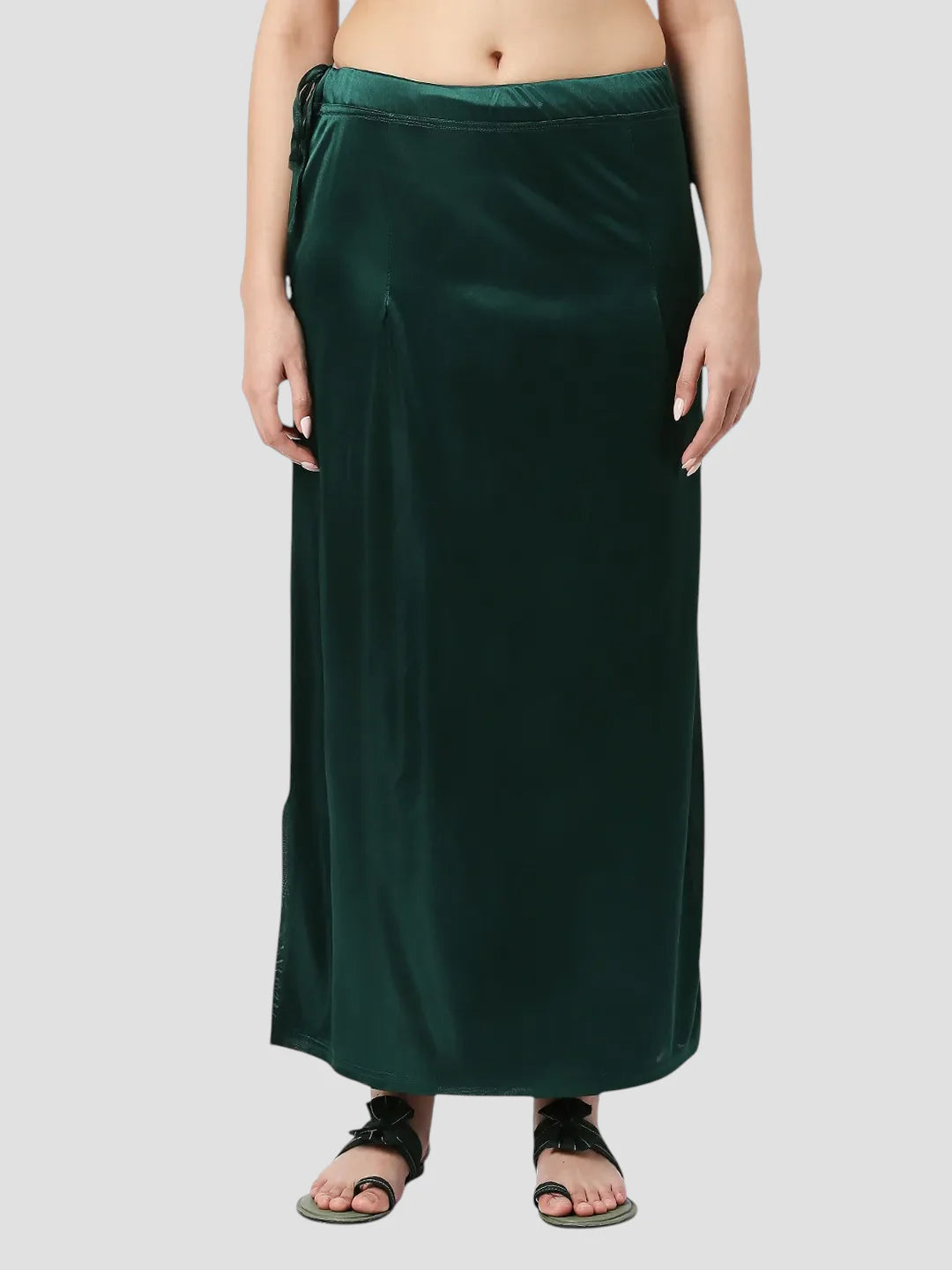 Bright Rama Satin Zip and Drawstring Petticoat