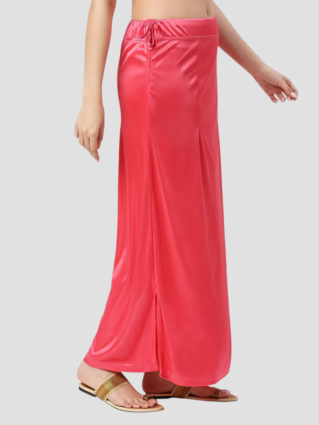 Hot Pink Satin Zip and Drawstring Petticoat