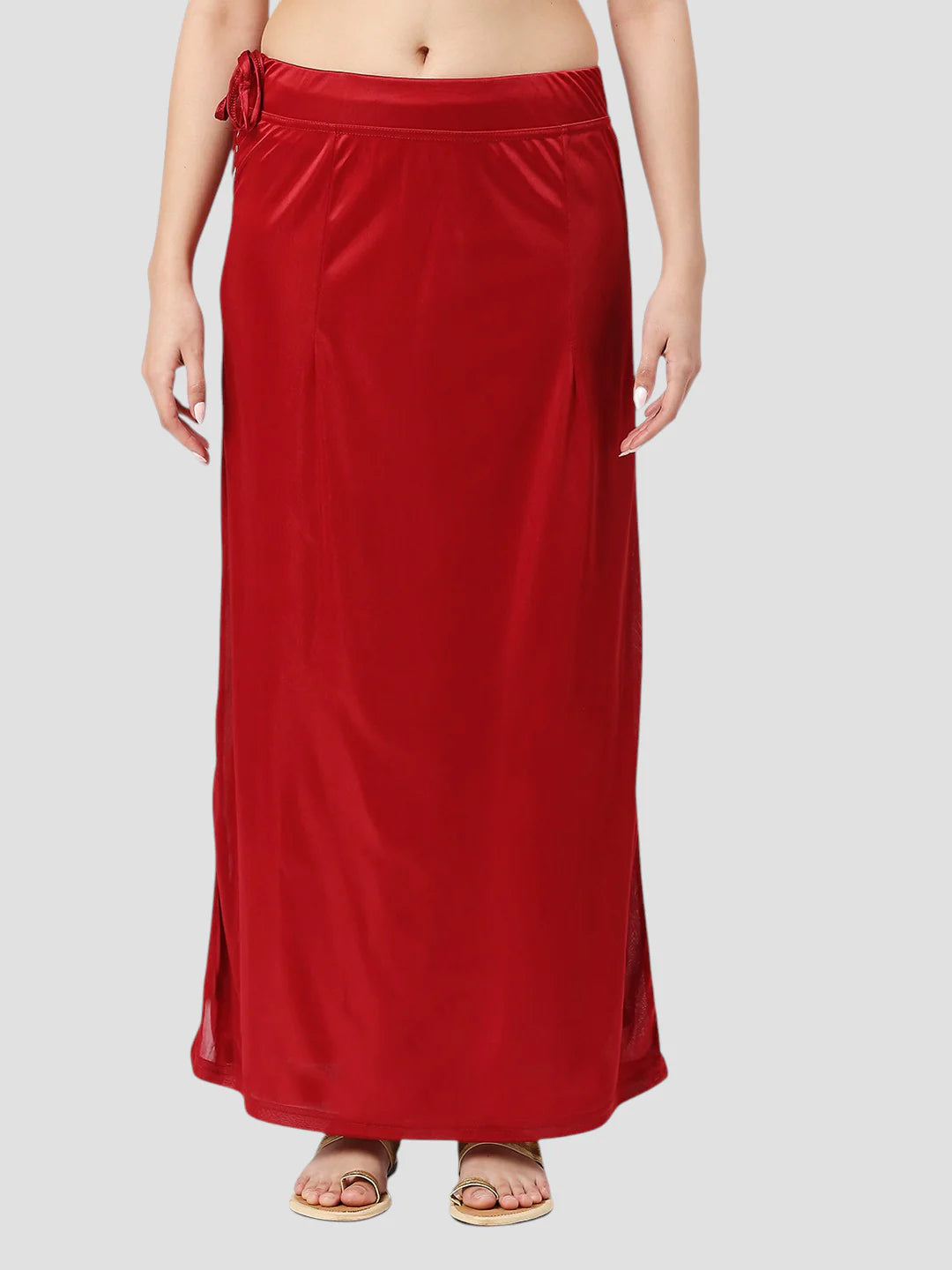 Mulberry Pink Satin Zip and Drawstring Petticoat