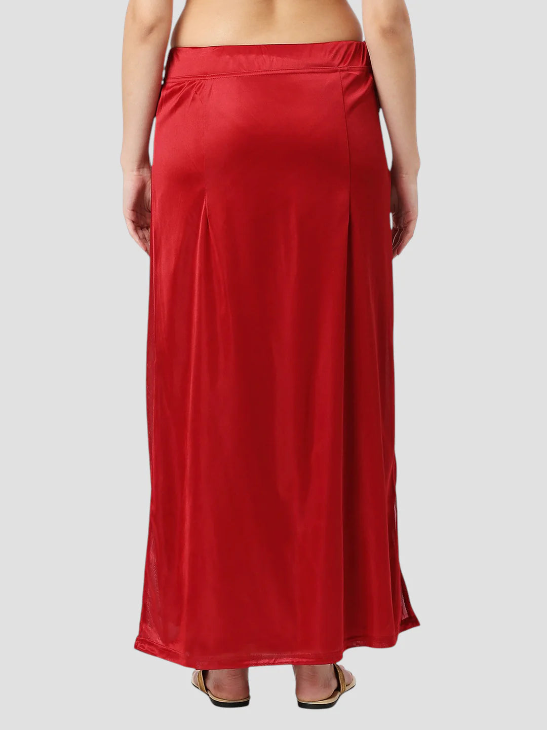 Mulberry Pink Satin Zip and Drawstring Petticoat