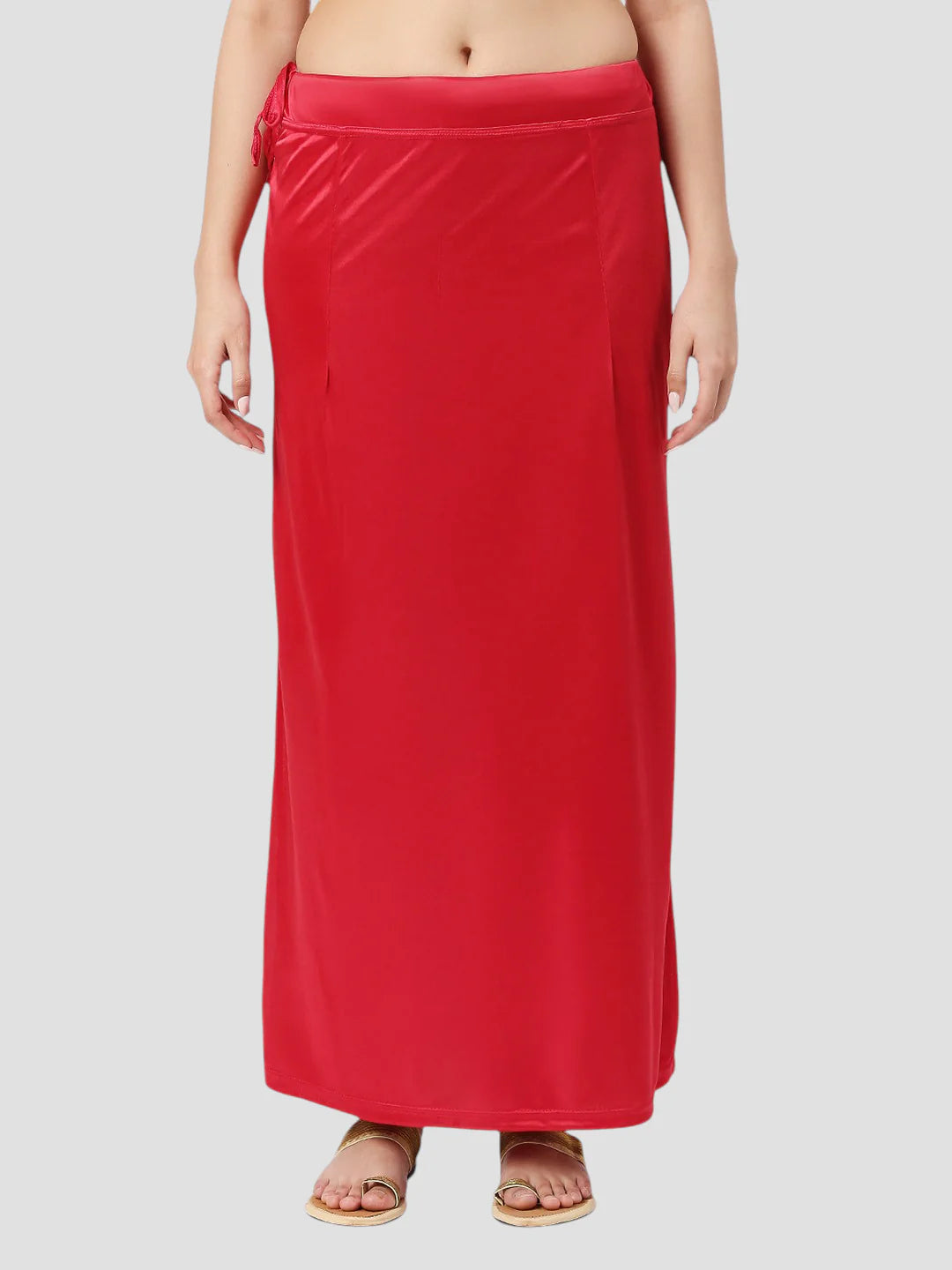 Magenta Pink Satin Zip and Drawstring Petticoat