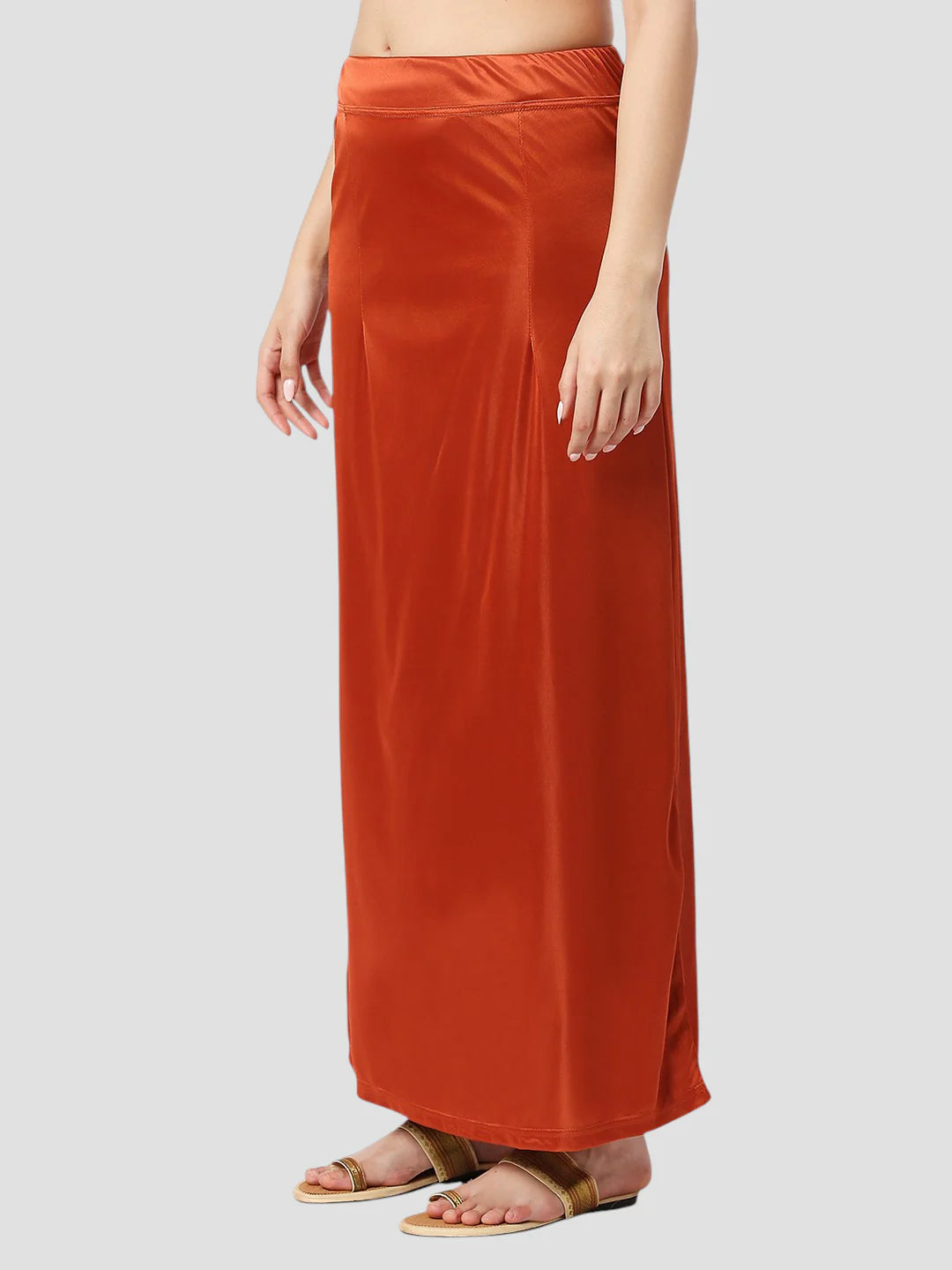 Rust Charm Satin Zip and Drawstring Petticoat