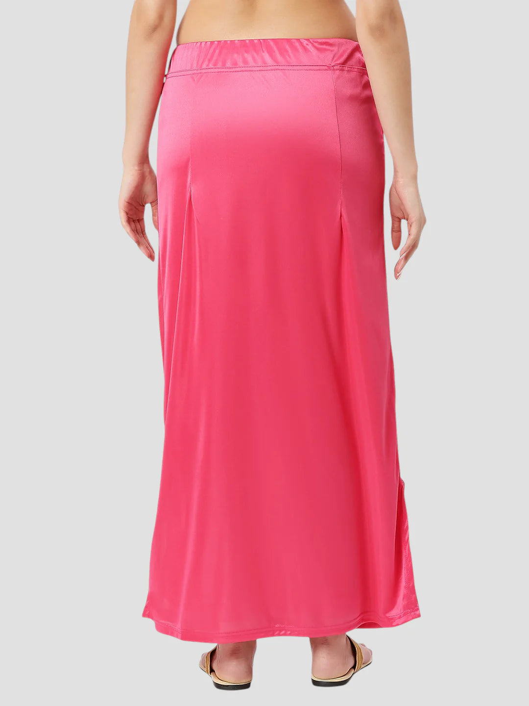 Deep Pink Satin Zip and Drawstring Petticoat