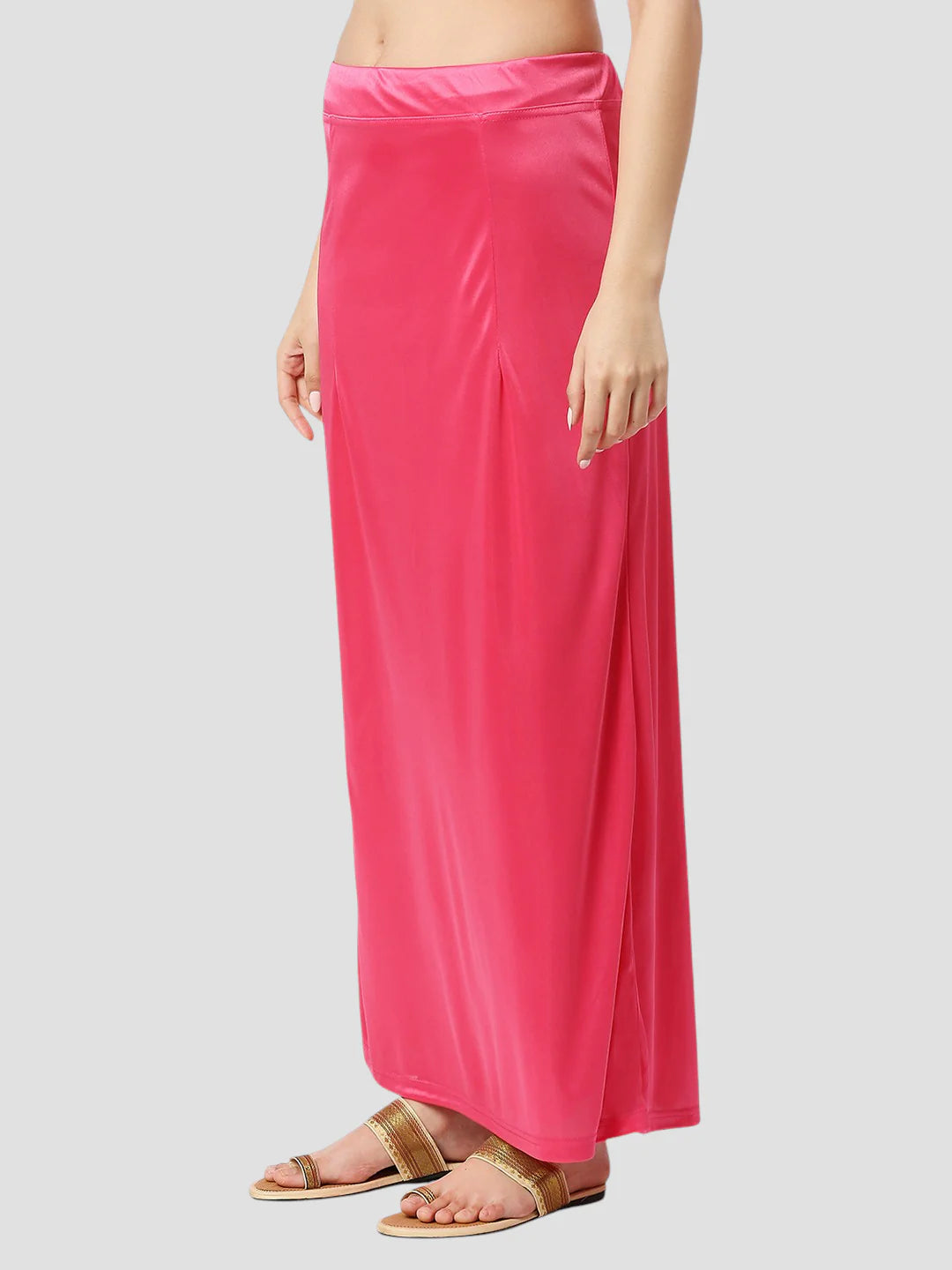 Deep Pink Satin Zip and Drawstring Petticoat