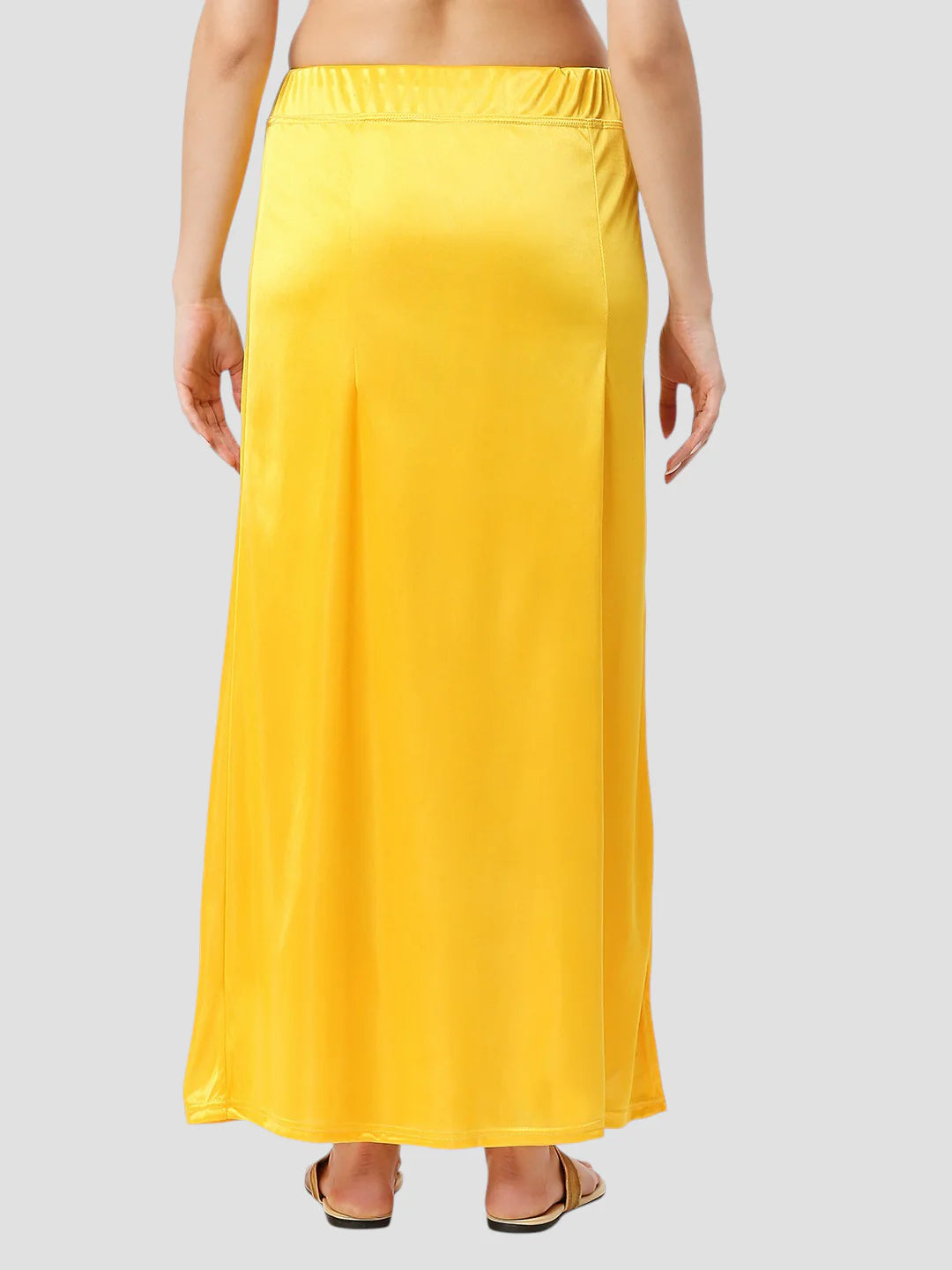 Pineapple Yellow Satin Zip and Drawstring Petticoat