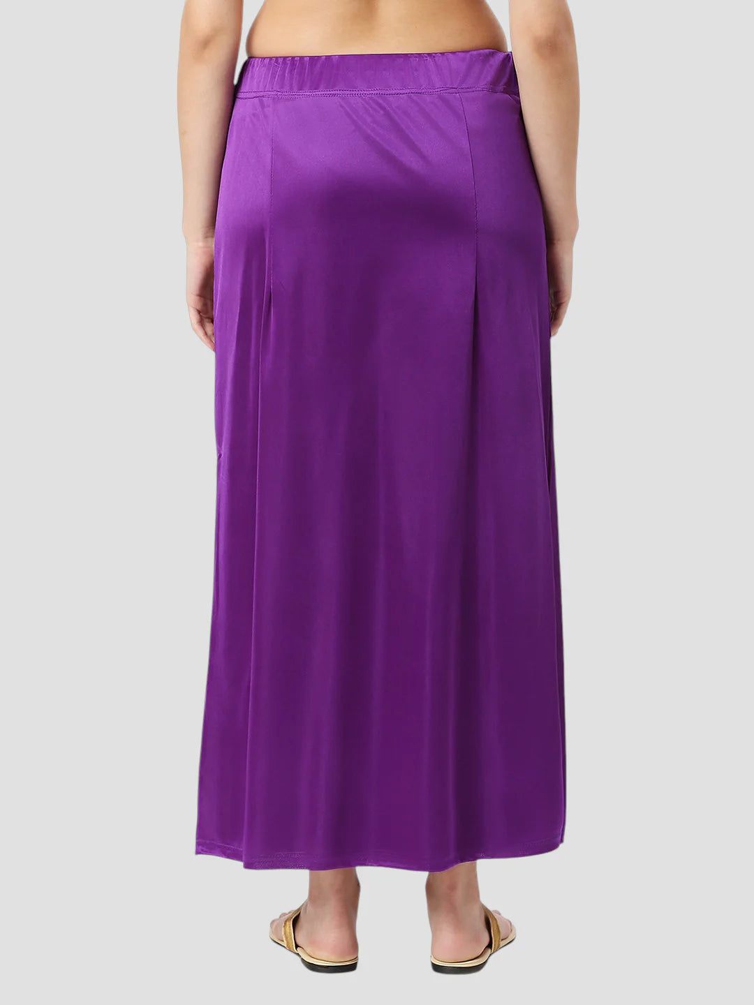 Indigo Purple Satin Zip and Drawstring Petticoat