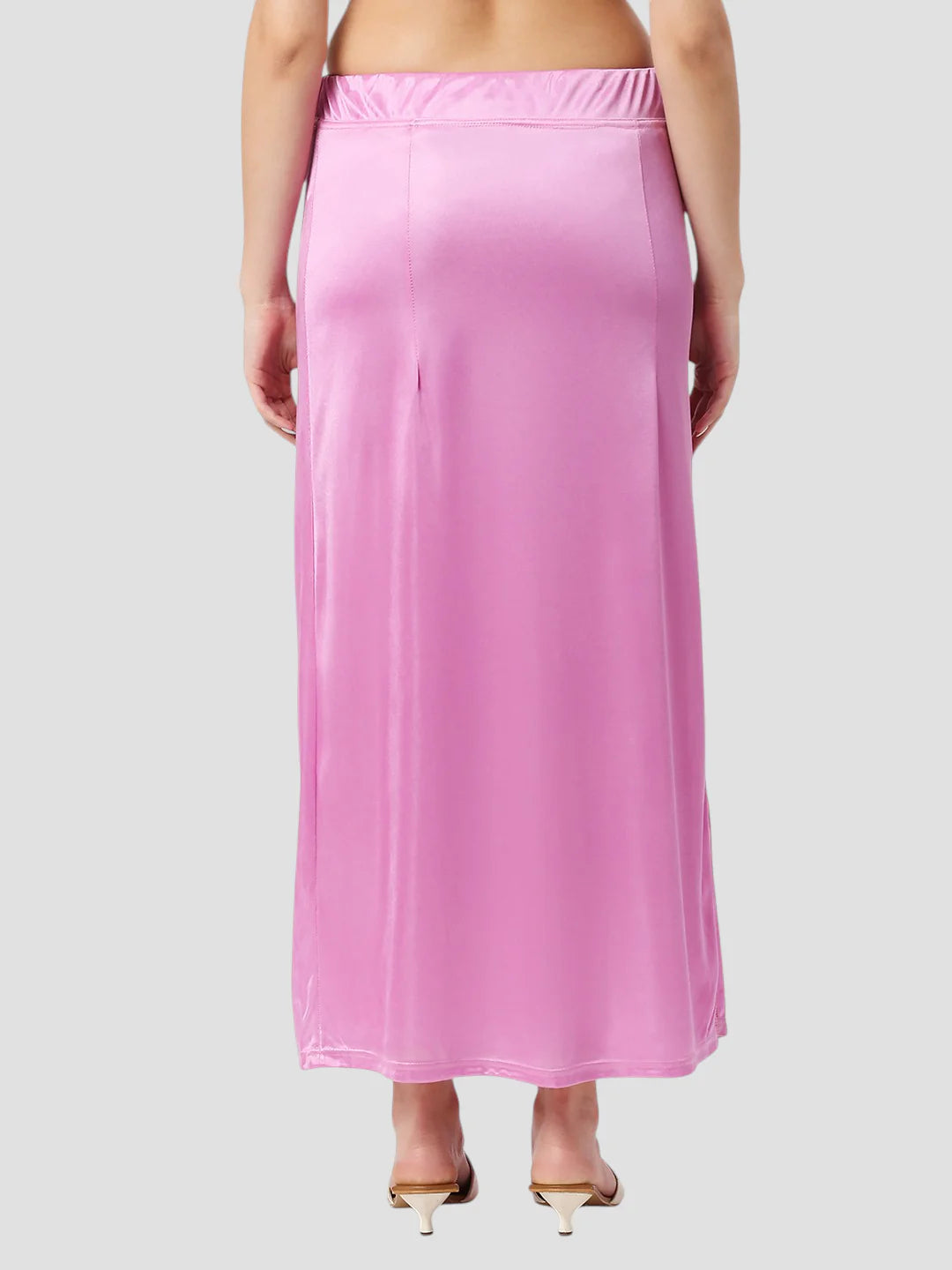 Light Purple Satin Zip and Drawstring Petticoat