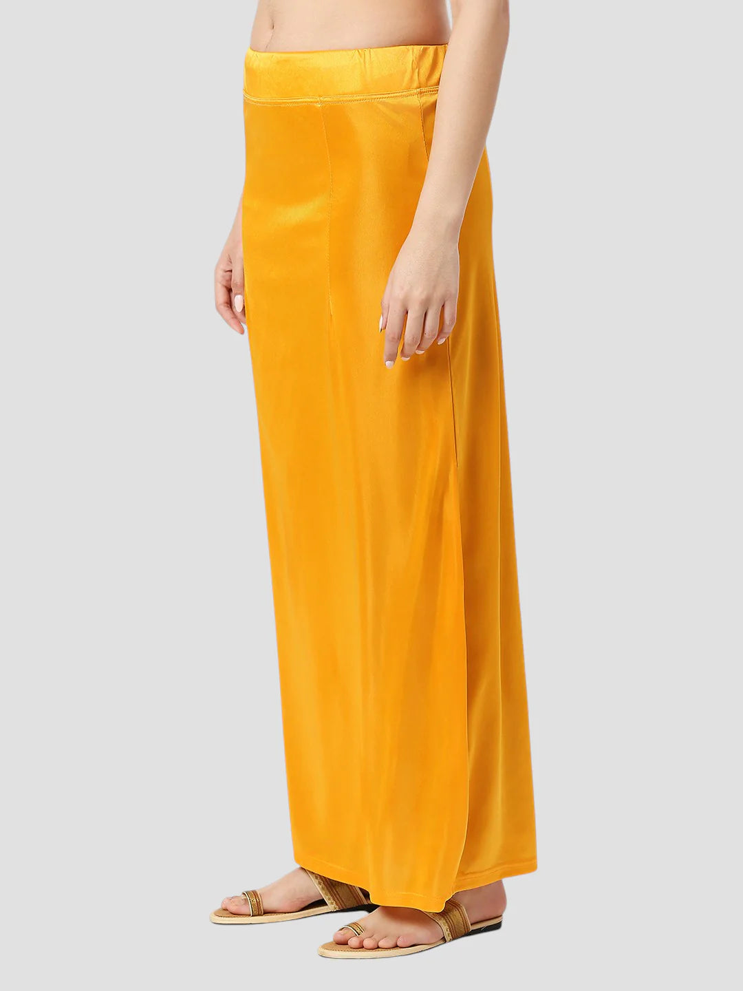 Bright Yellow Satin Zip and Drawstring Petticoat