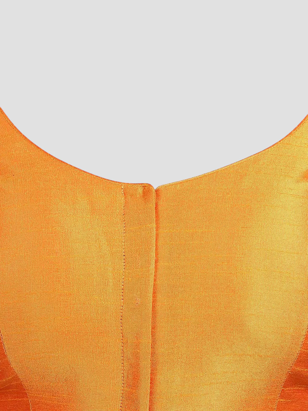 Mustard Silk Round Neck Half Sleeves Readymade Blouse