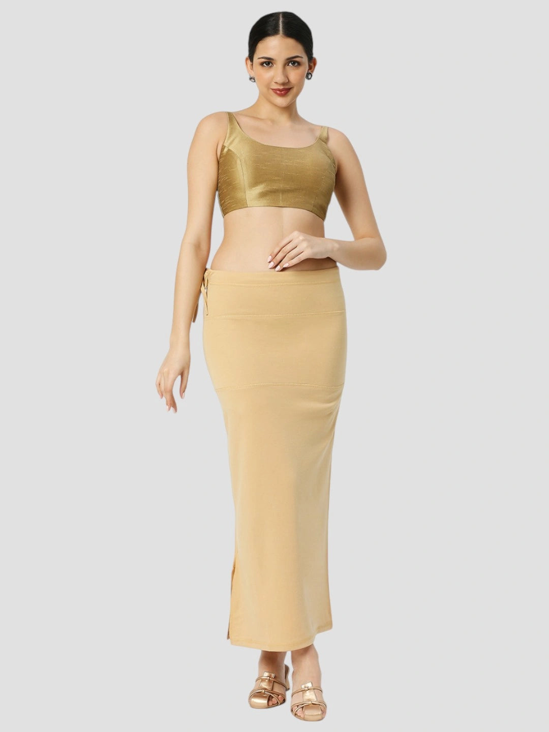 Light Brown Cotton Lycra Shapewear