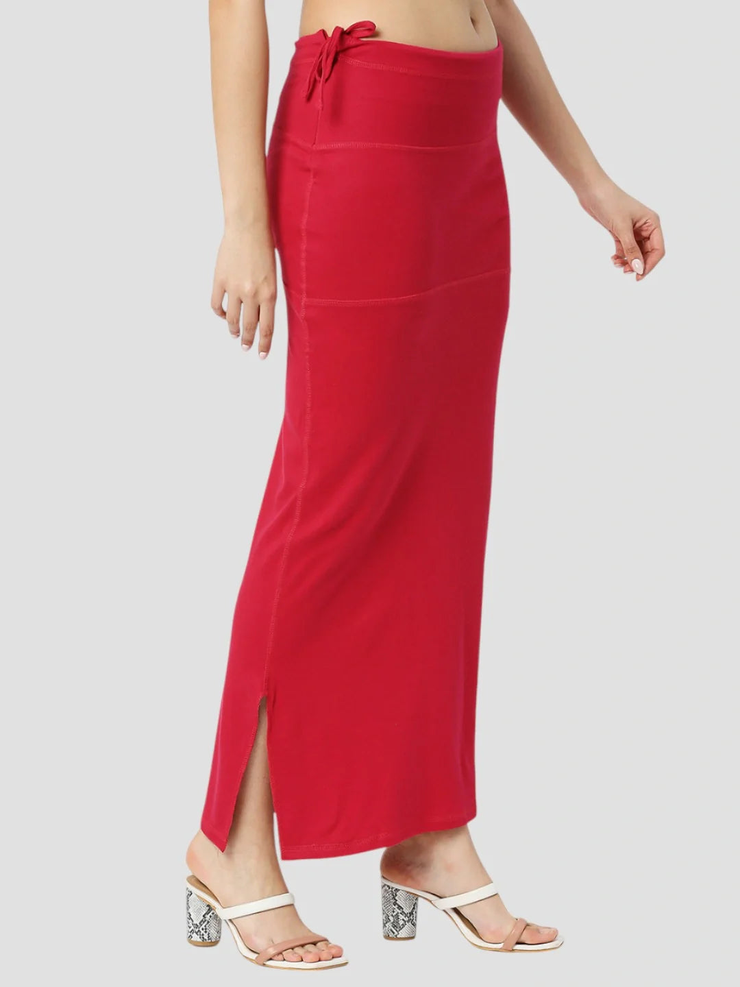 Poppy Red Cotton Stretchable Spandex Shapewear