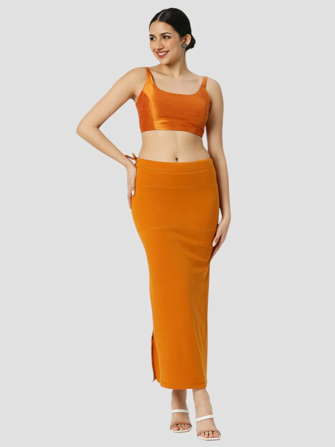 Tangerine Orange Cotton Stretchable Spandex Shapewear