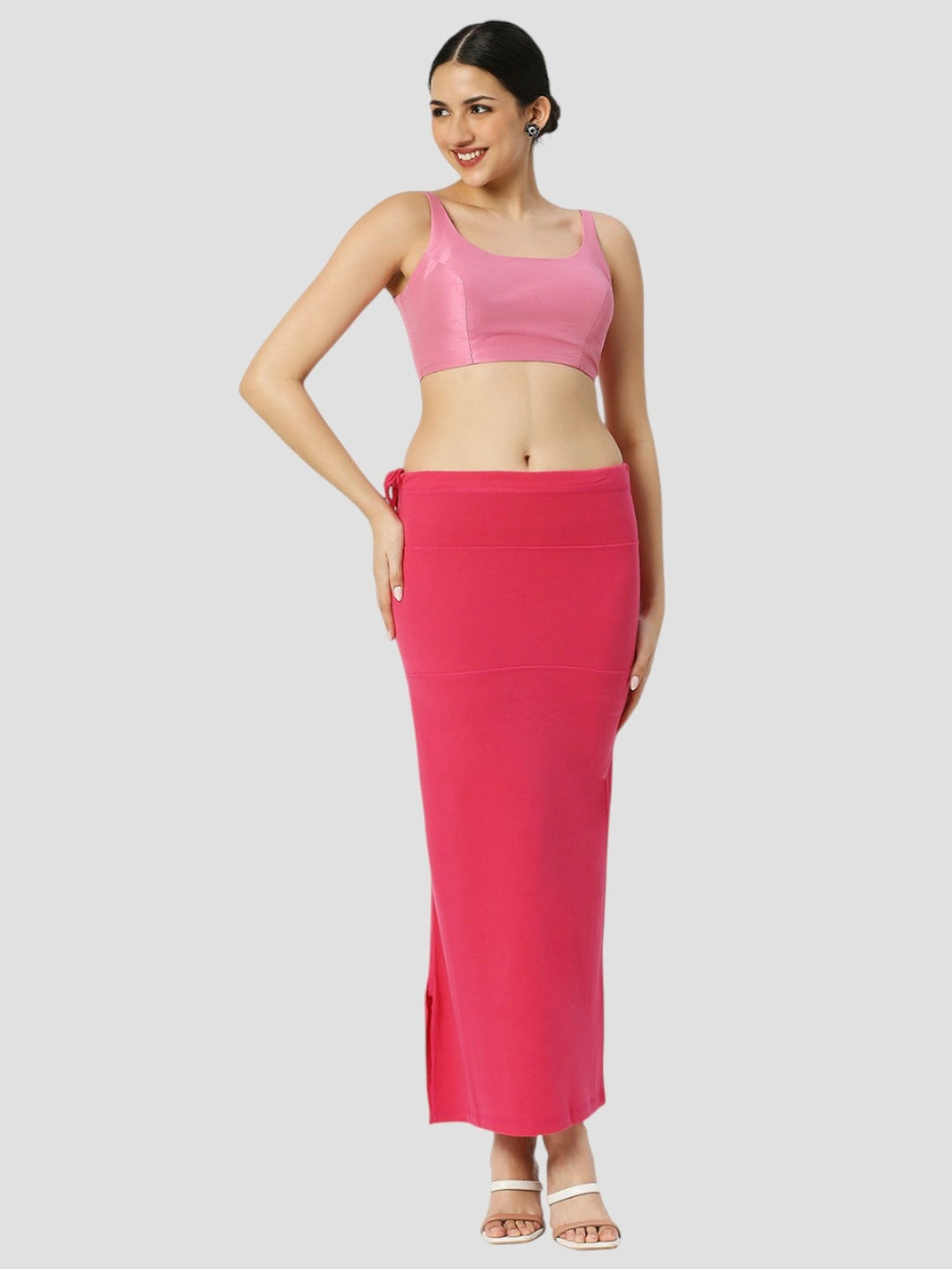 Pink Cotton Lycra Shapewear