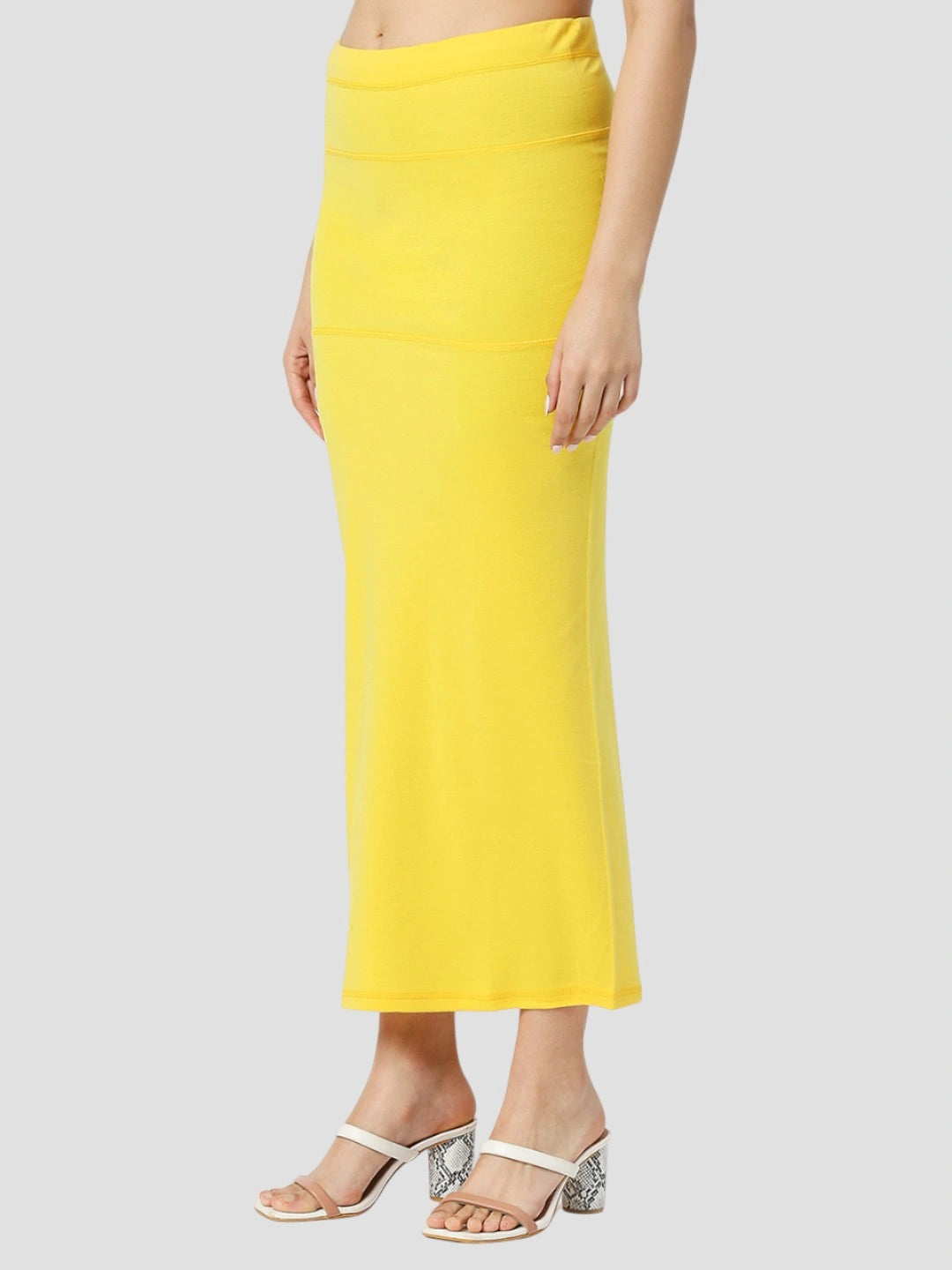 Yellow Cotton Lycra Shapewear