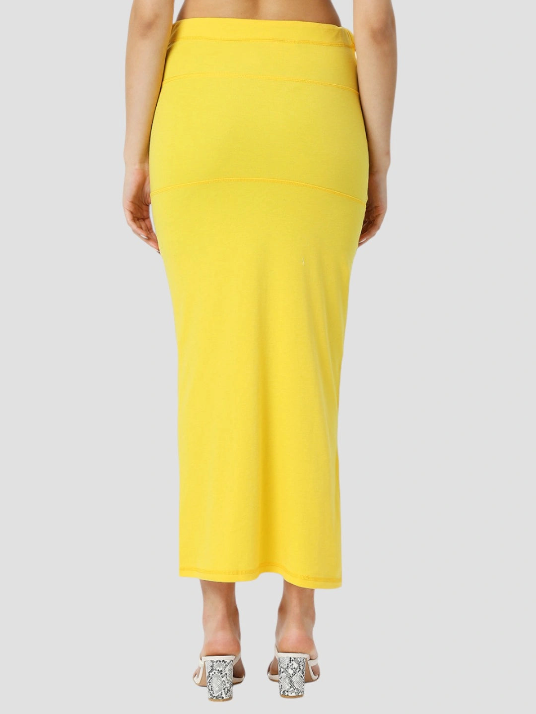 Yellow Cotton Lycra Shapewear