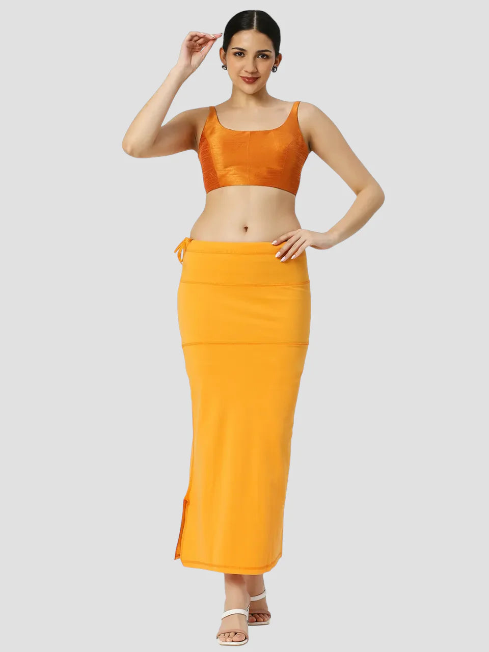 Marigold Yellow Cotton Lycra Shapewear