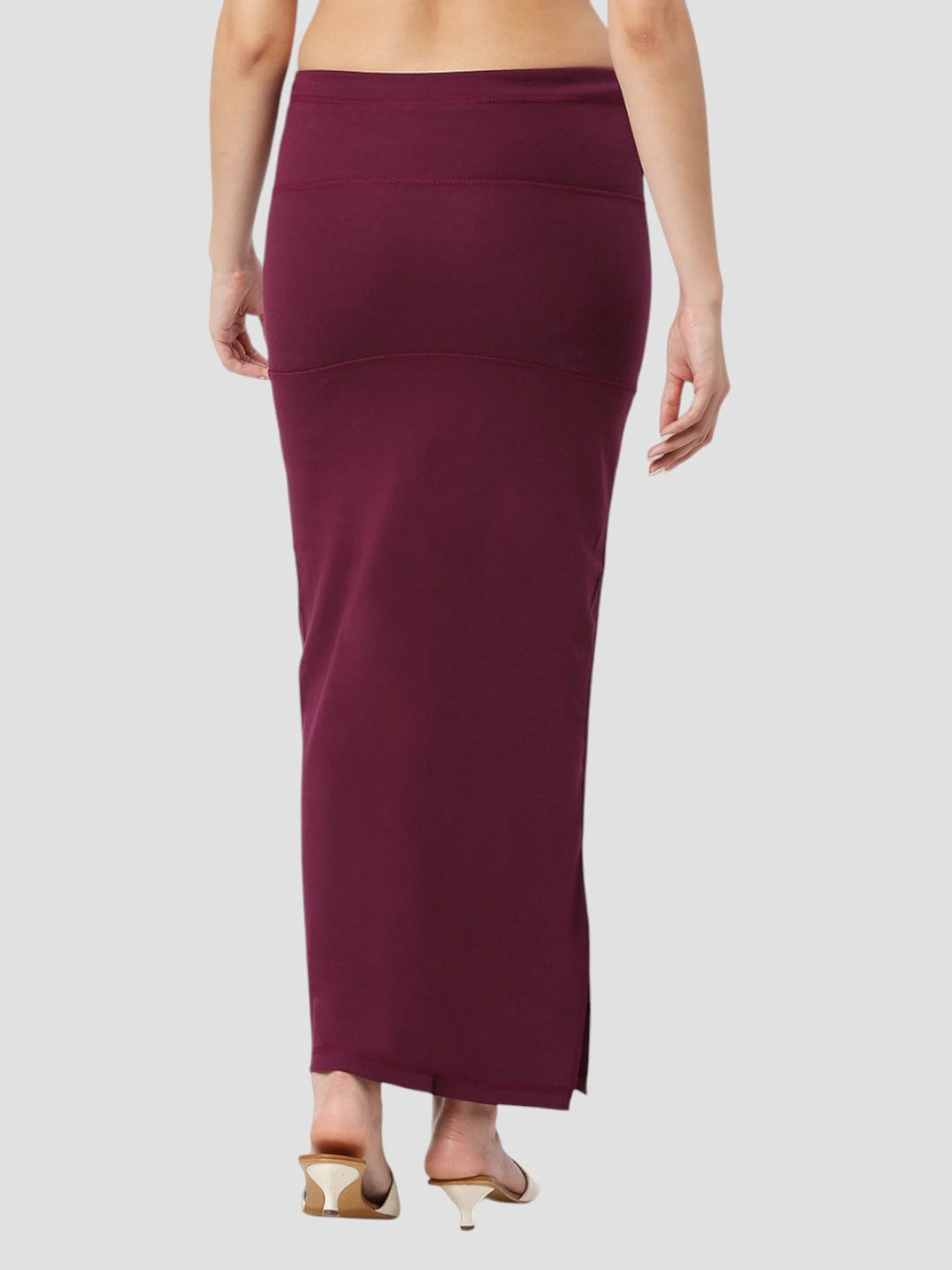 Wine Cotton Lycra Shapewear