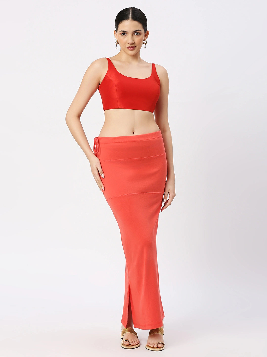 Coral Cotton Lycra Shapewear