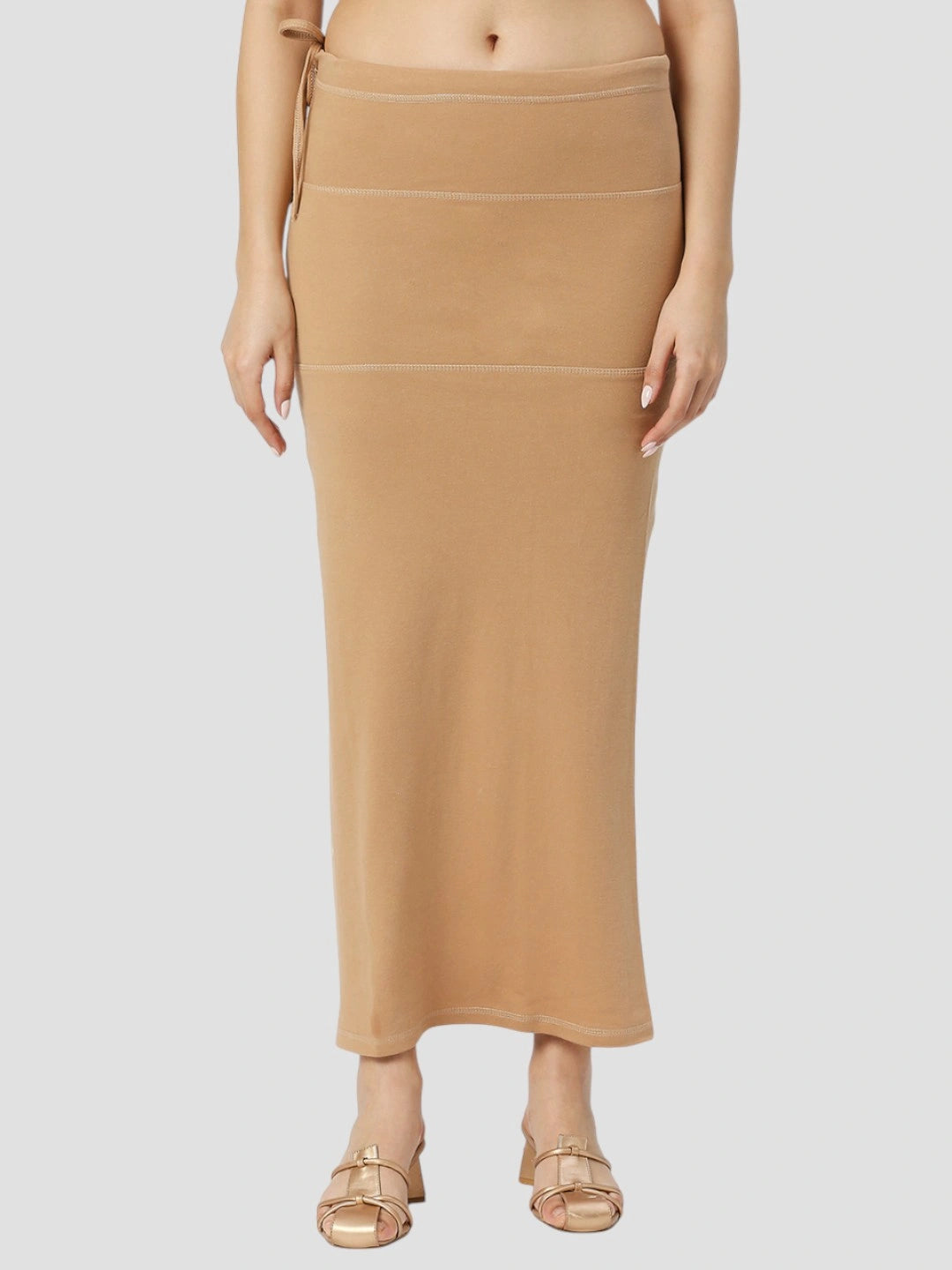 Camel Brown Cotton Lycra Shapewear