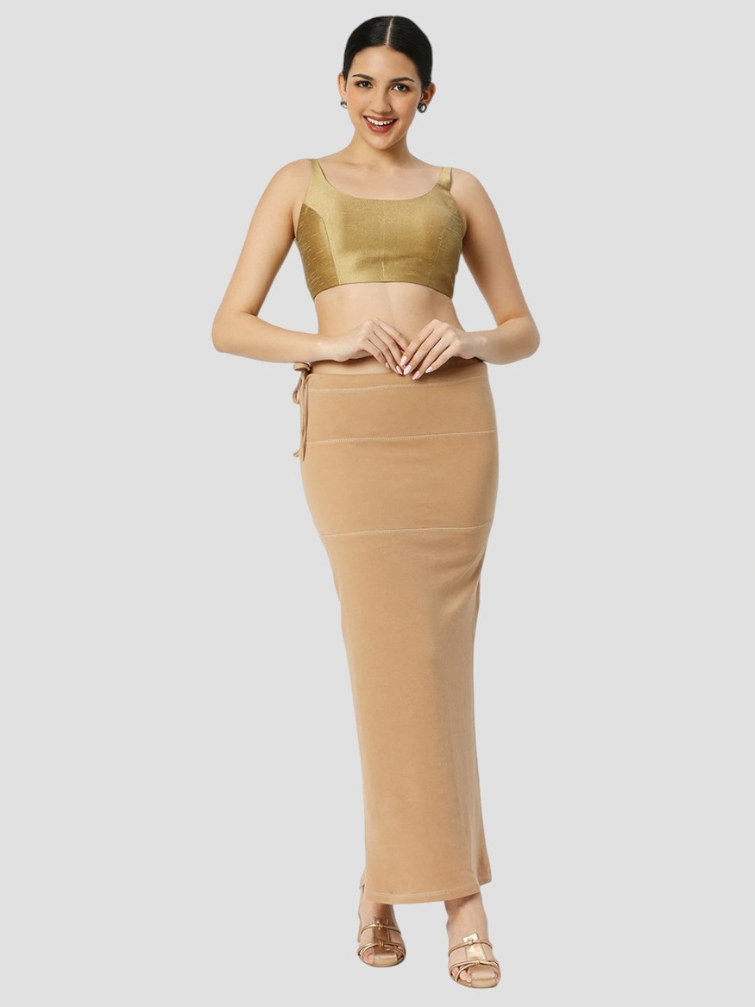 Camel Brown Cotton Lycra Shapewear