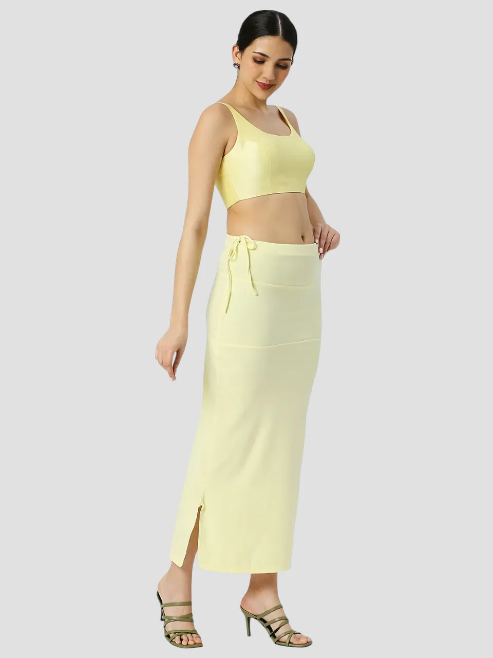 Light Yellow Cotton Lycra Shapewear