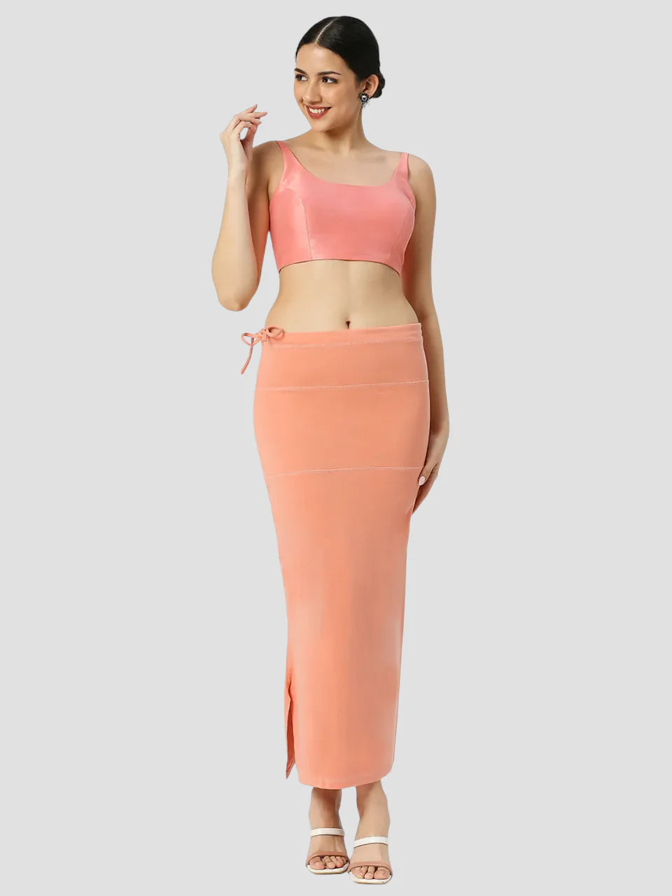 Peach Cotton Lycra Shapewear