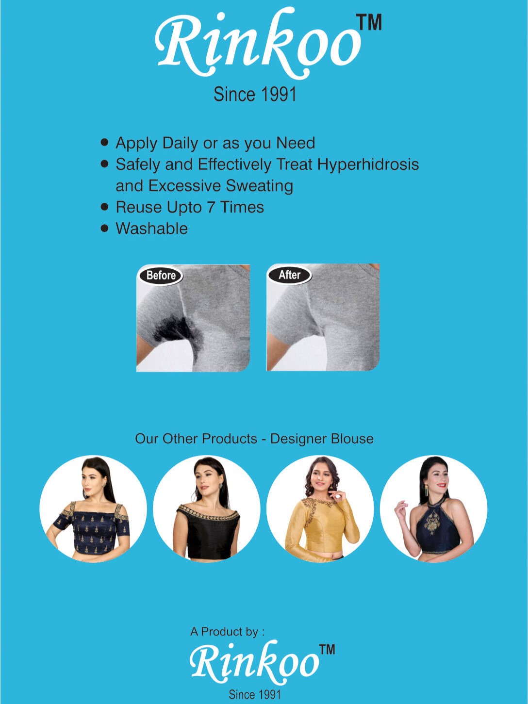 Rani Pink Underarm Sweat Pads