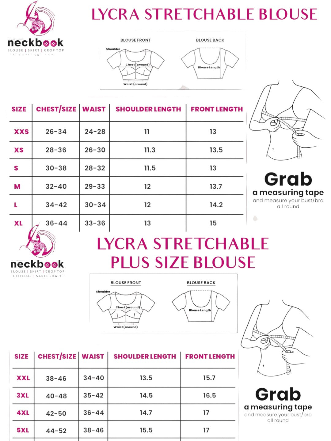 Gajri Lycra Round Neck Short Sleeves Readymade Blouse