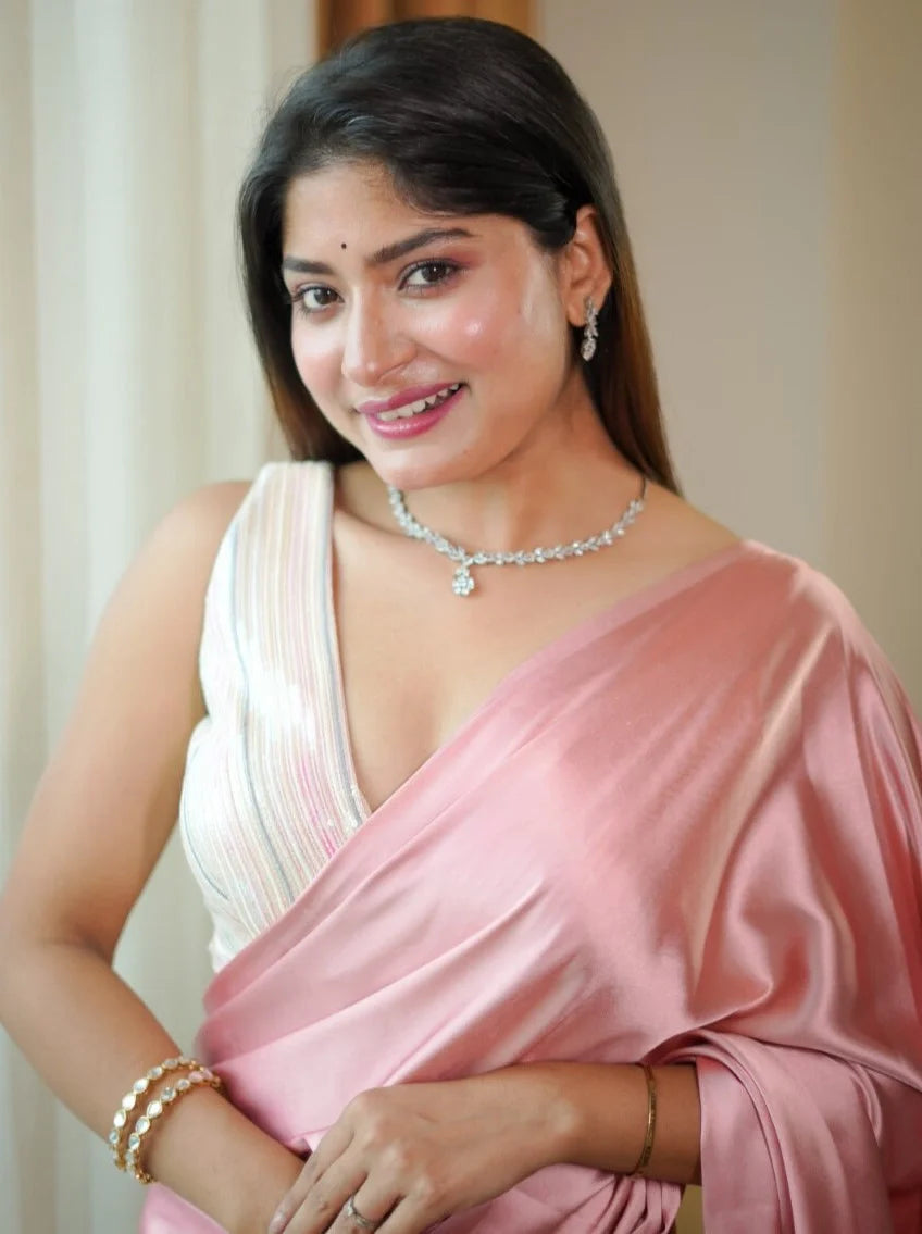 Multicolor Georgette Deep Neck Sleeveless Readymade Blouse