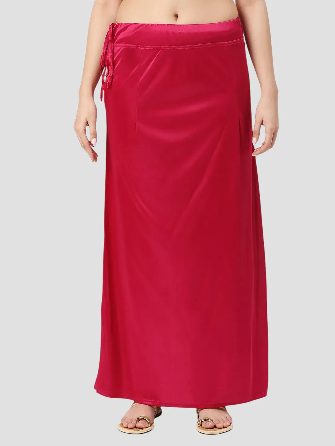 Rani Pink Satin Zip and Drawstring Petticoat