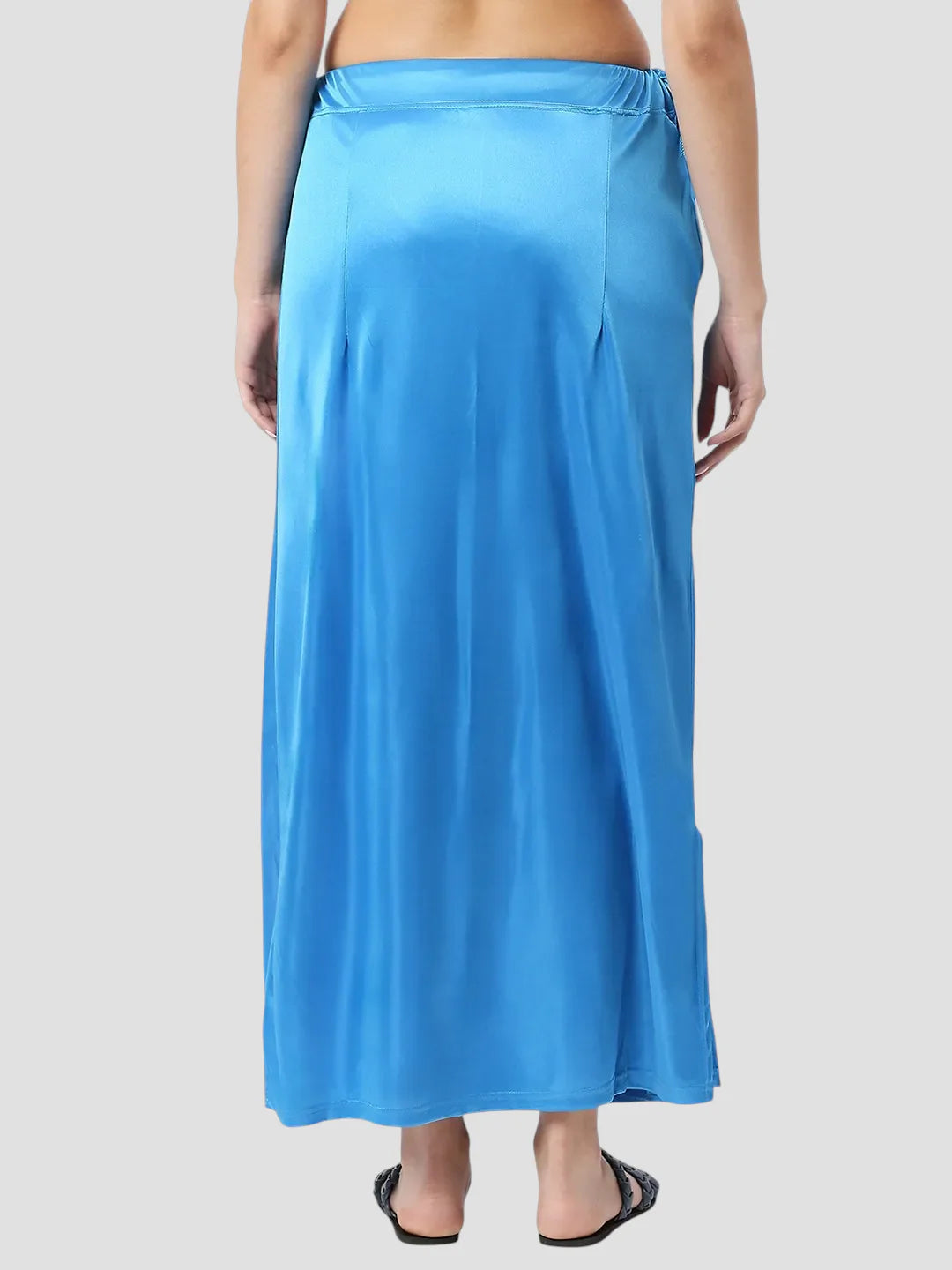 Bondi Blue Satin Zip and Drawstring Petticoat