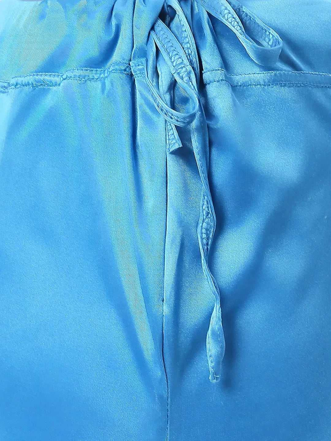 Bondi Blue Satin Zip and Drawstring Petticoat