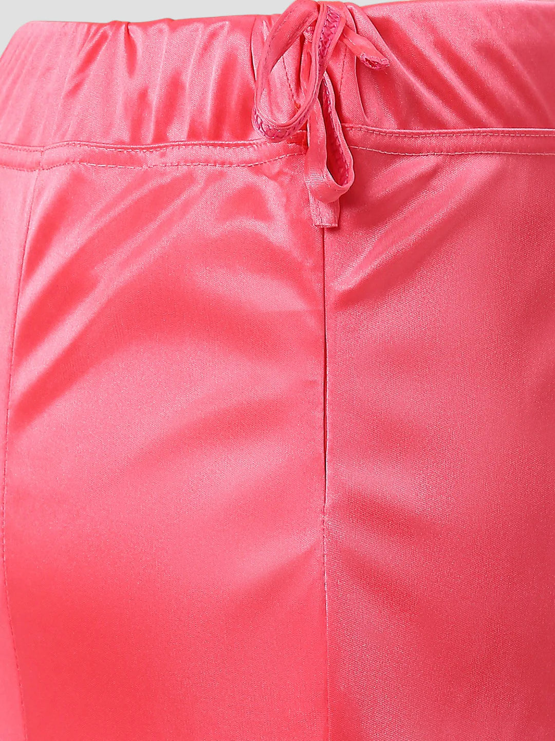 Hot Pink Satin Zip and Drawstring Petticoat