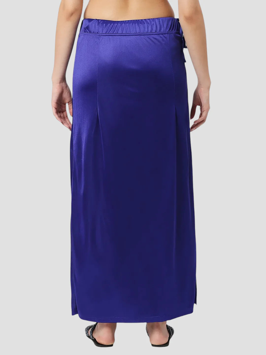 Royal Blue Satin Zip and Drawstring Petticoat