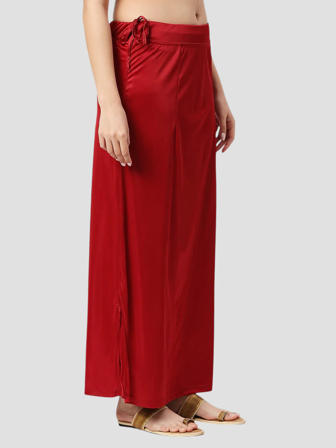 Mulberry Pink Satin Zip and Drawstring Petticoat