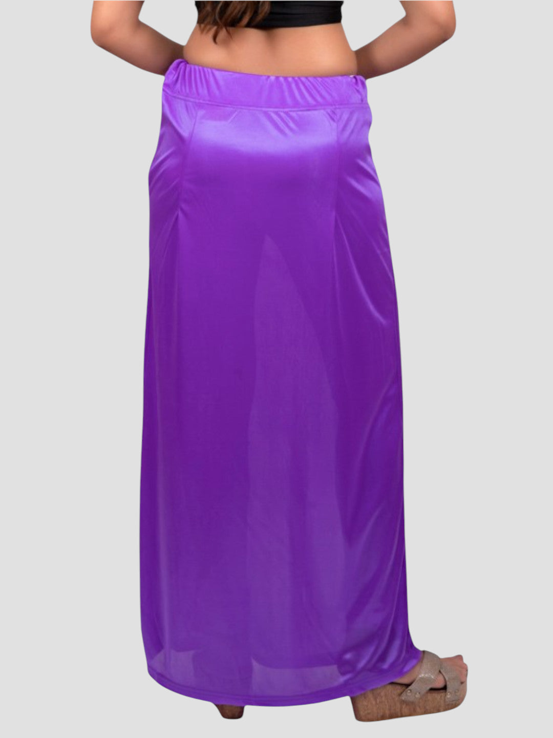 Amethyst Purple Satin Zip and Drawstring Petticoat