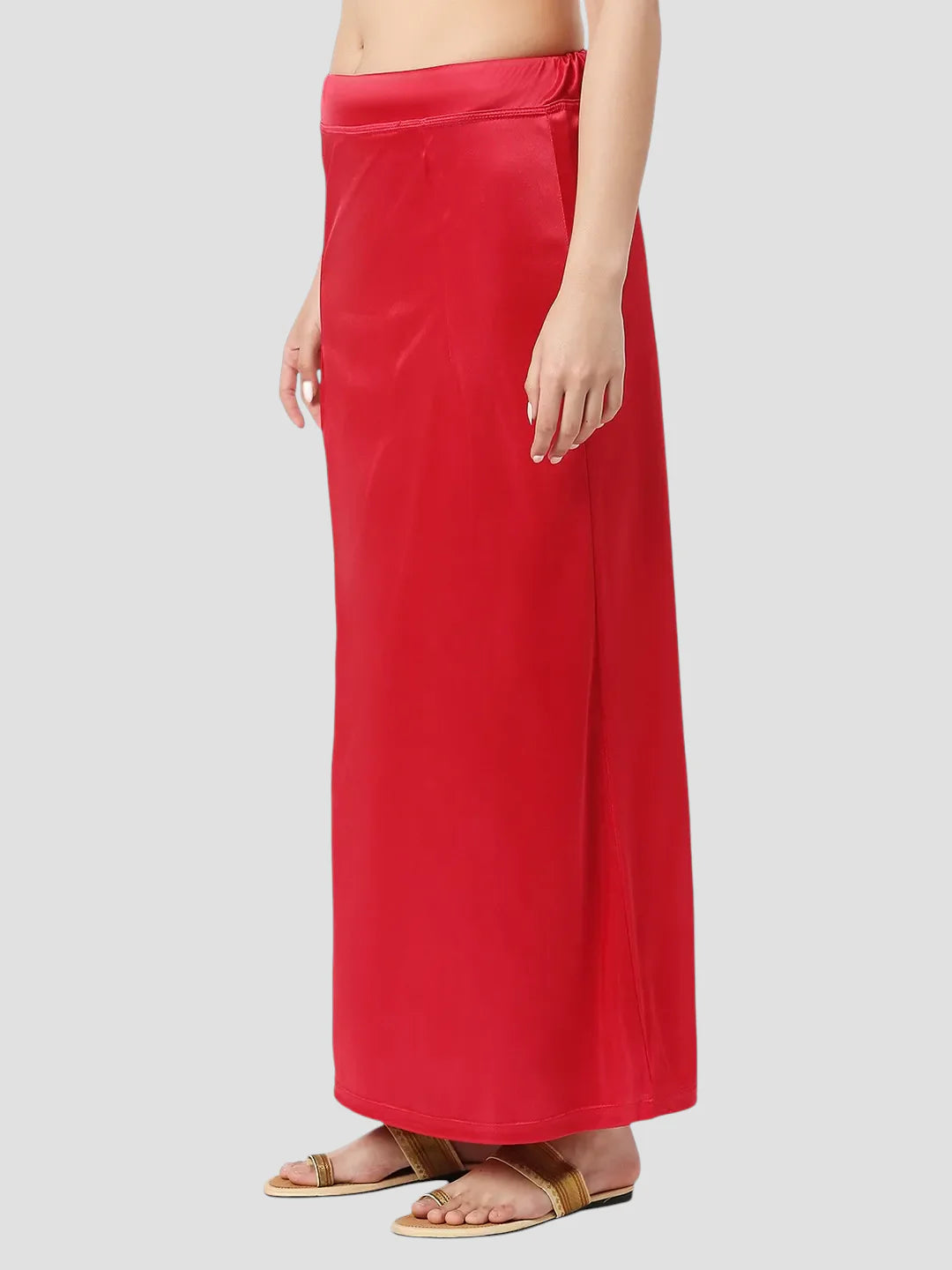 Magenta Pink Satin Zip and Drawstring Petticoat