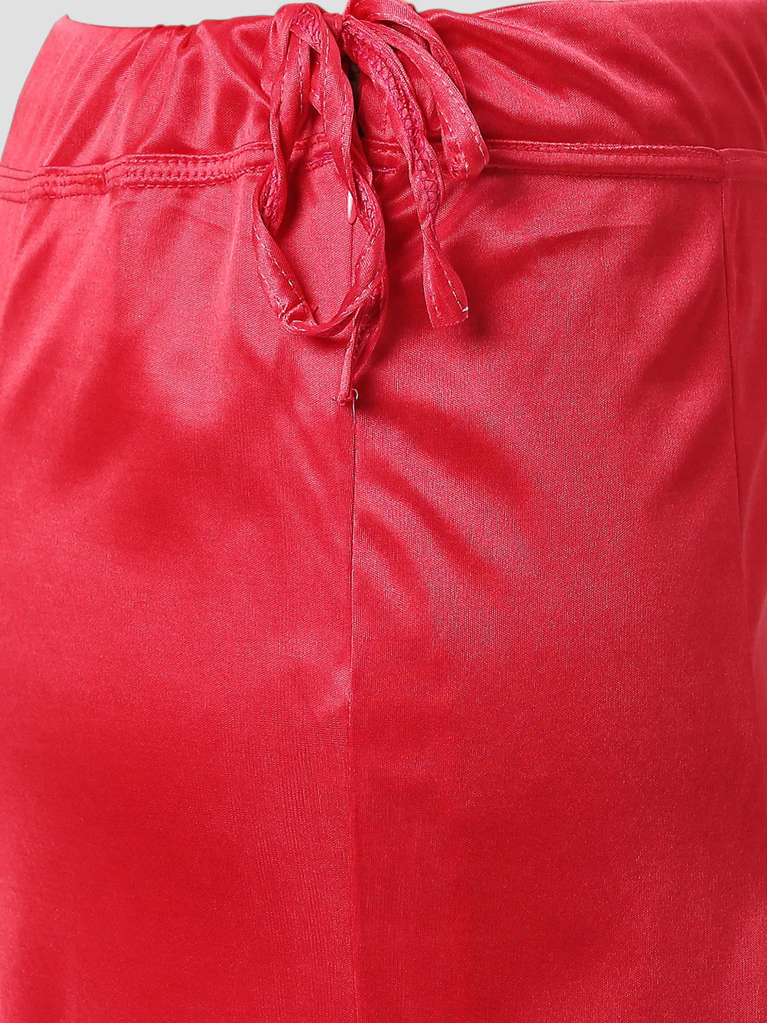 Magenta Pink Satin Zip and Drawstring Petticoat