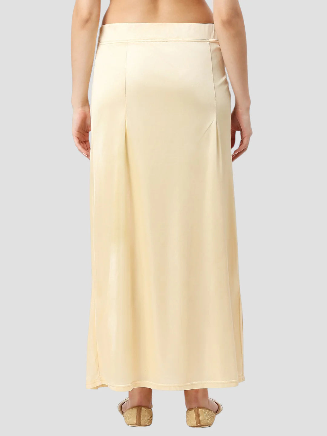 Light Cream Satin Zip and Drawstring Petticoat