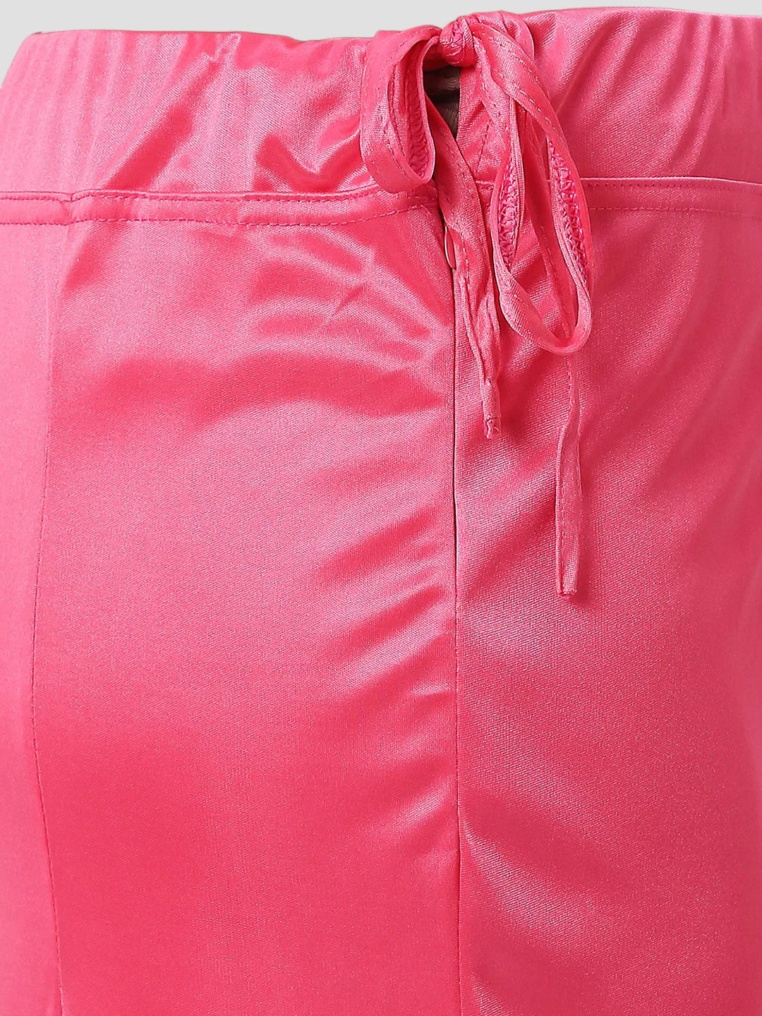 Deep Pink Satin Zip and Drawstring Petticoat