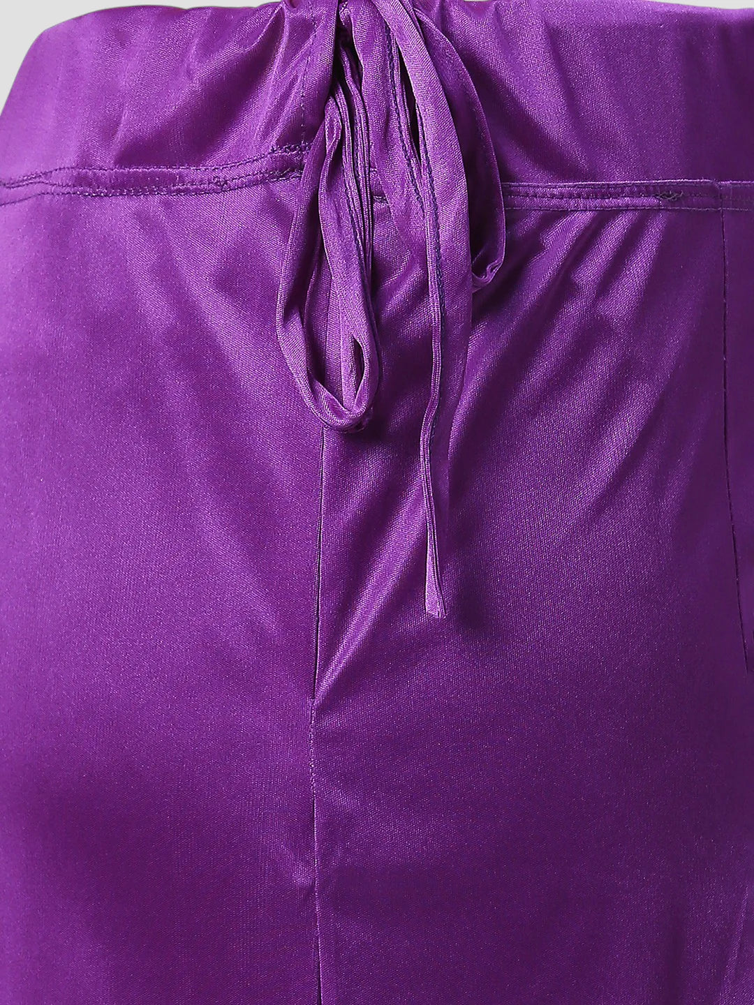 Indigo Purple Satin Zip and Drawstring Petticoat