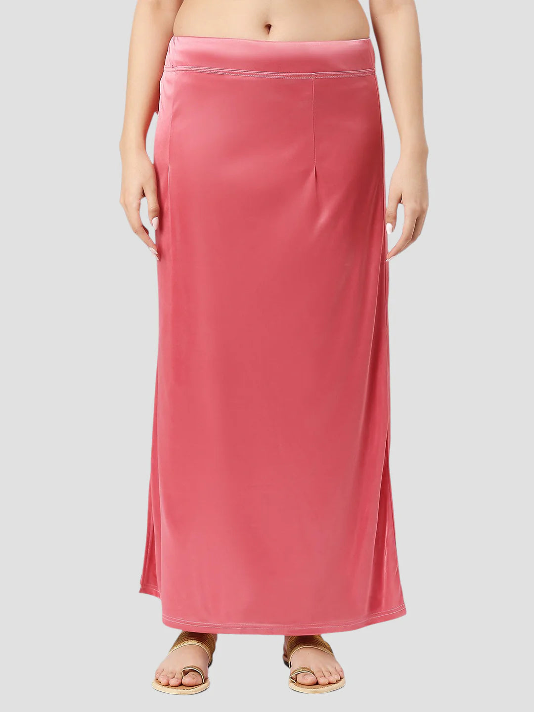 Baby Pink Satin Zip and Drawstring Petticoat