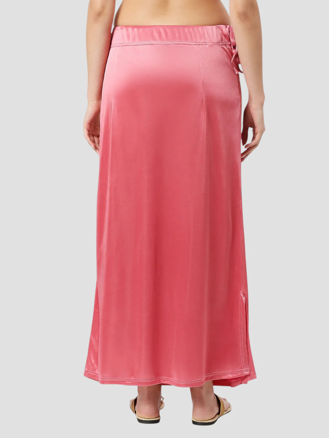 Baby Pink Satin Zip and Drawstring Petticoat