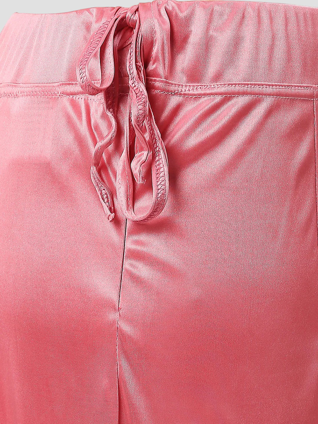 Baby Pink Satin Zip and Drawstring Petticoat