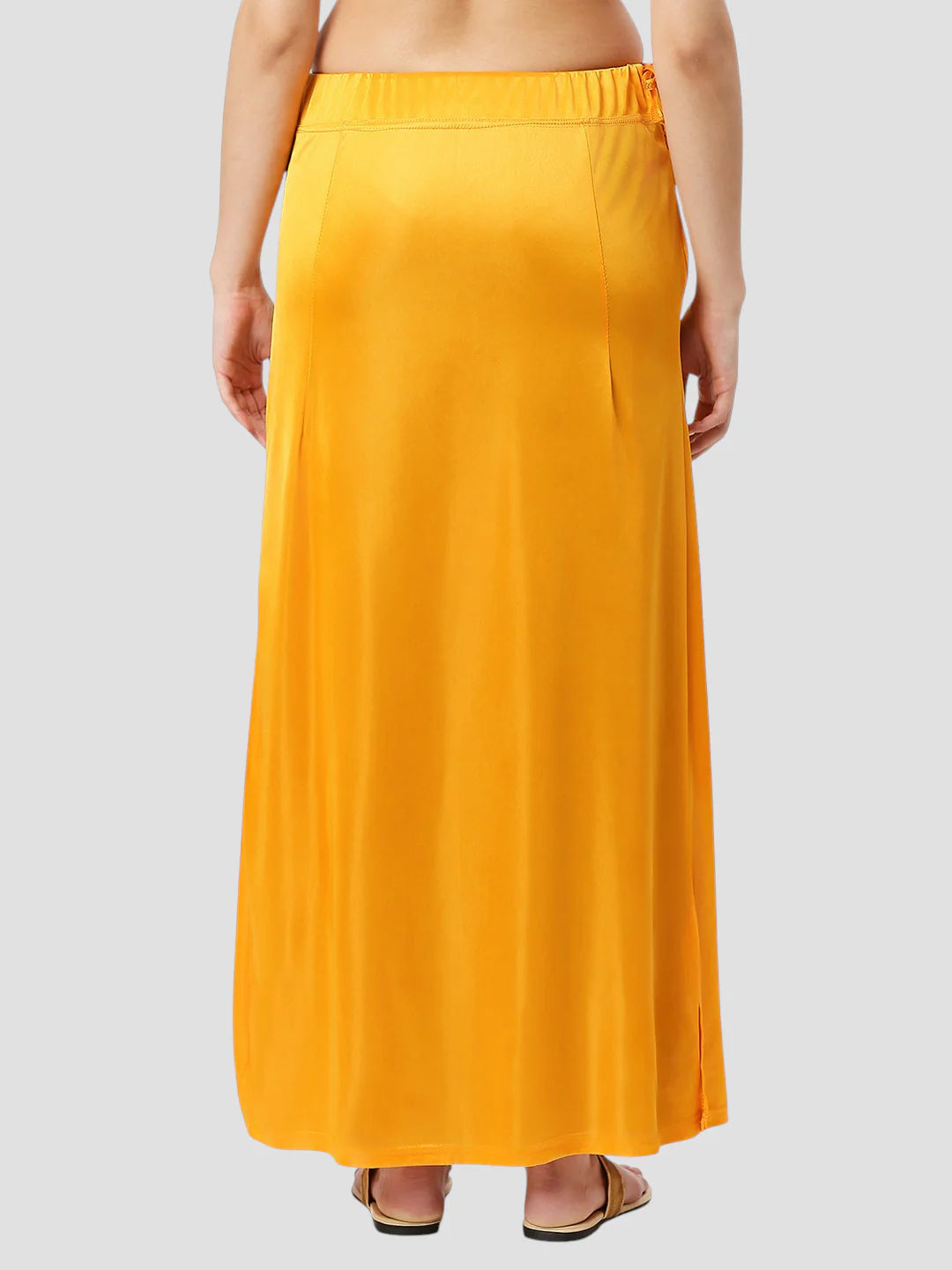 Bright Yellow Satin Zip and Drawstring Petticoat